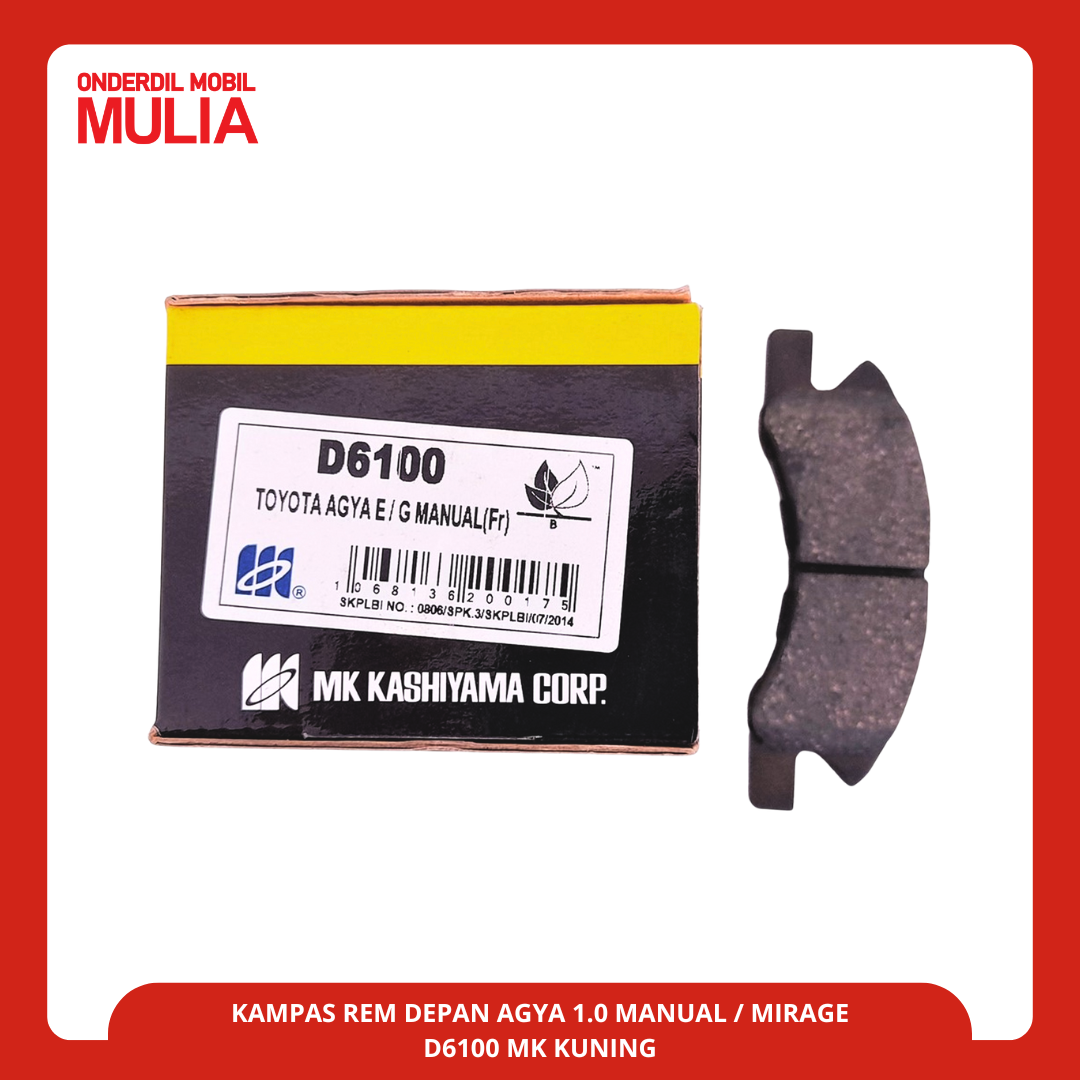 KAMPAS REM DEPAN AGYA / AYLA 1.0 MANUAL / MIRAGE D6100 MK KUNING